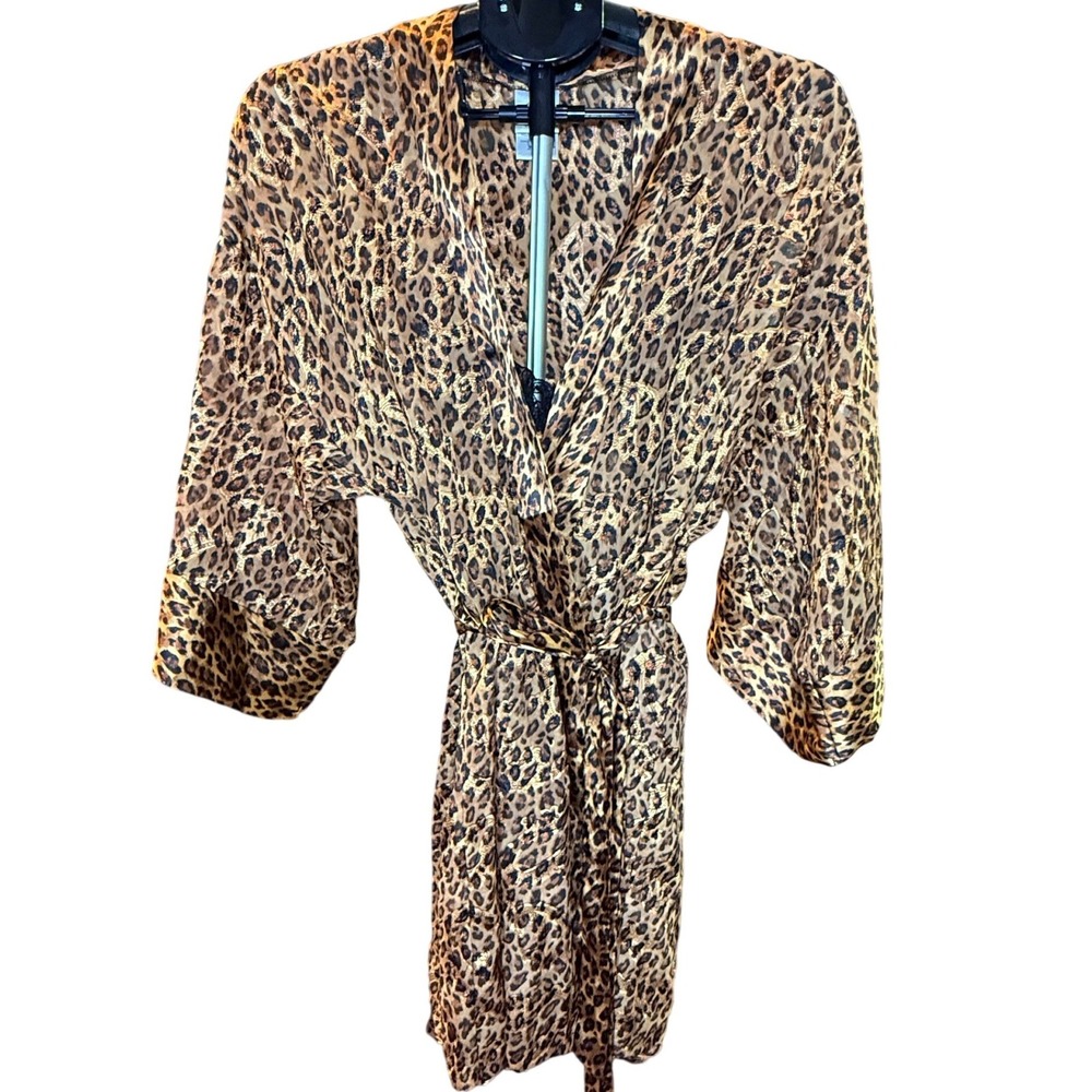 Sophia by Delicates Leopard Print Robe Medium